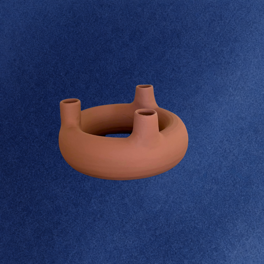 Portavelas Rotulis terracota