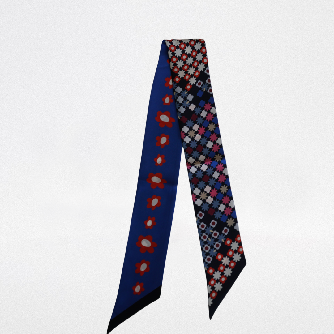 Small silk twilly spring flowers