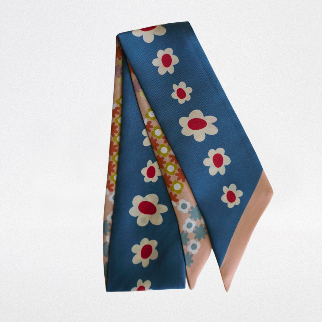 Small silk twilly spring flowers