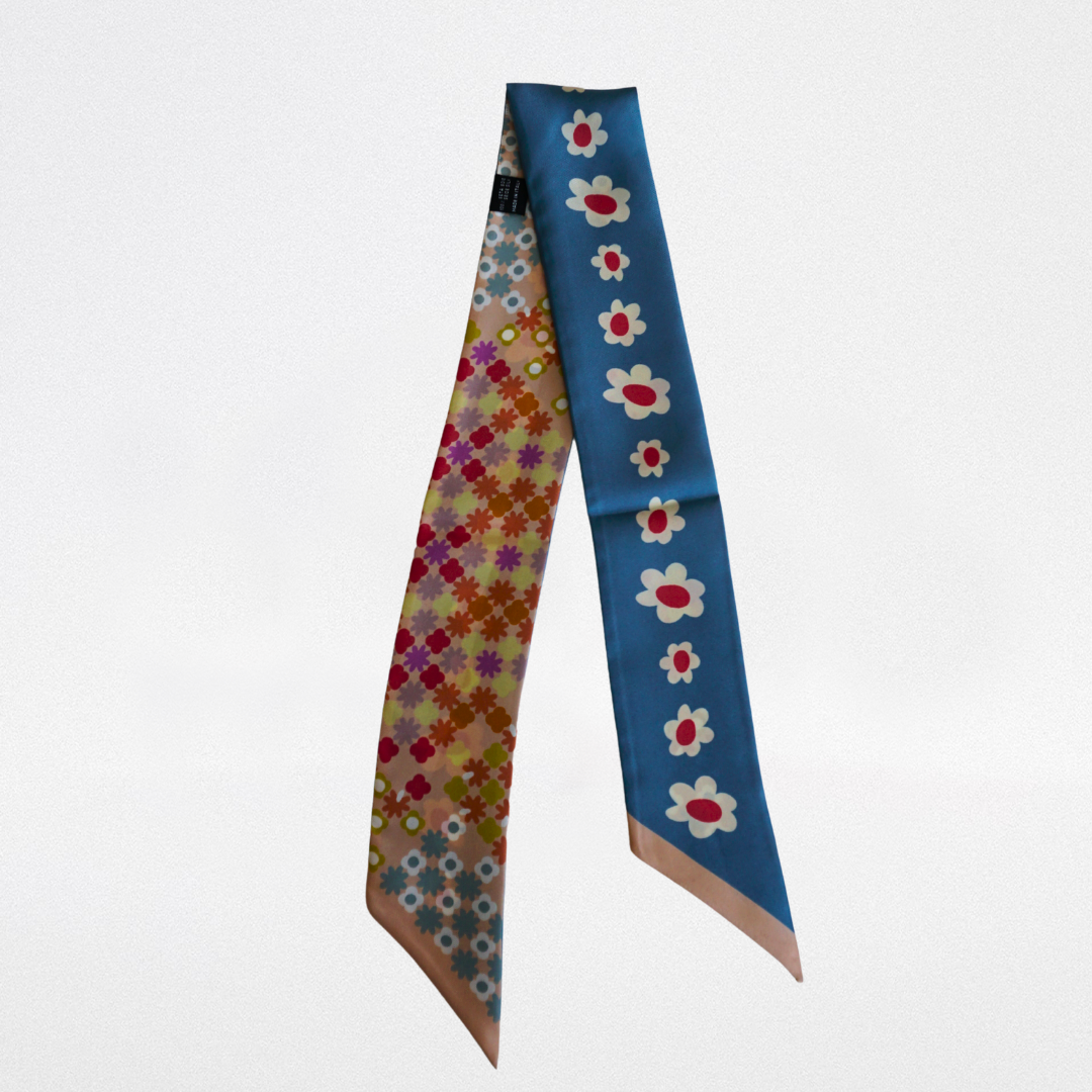 Small silk twilly spring flowers