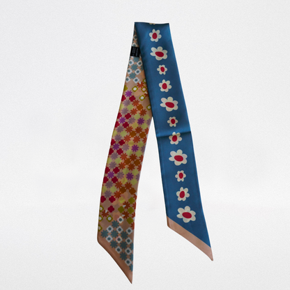 Small silk twilly spring flowers