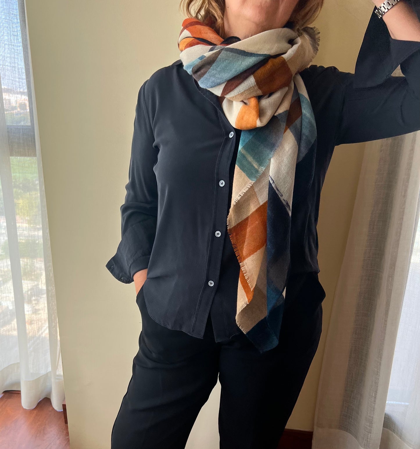 Fular 100% lana Pinceladas