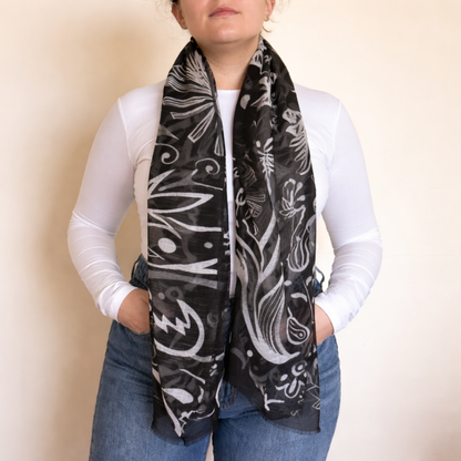 Modal Scarf B/W