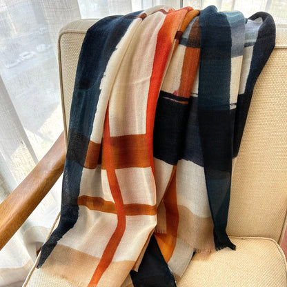 Fular 100% lana Pinceladas