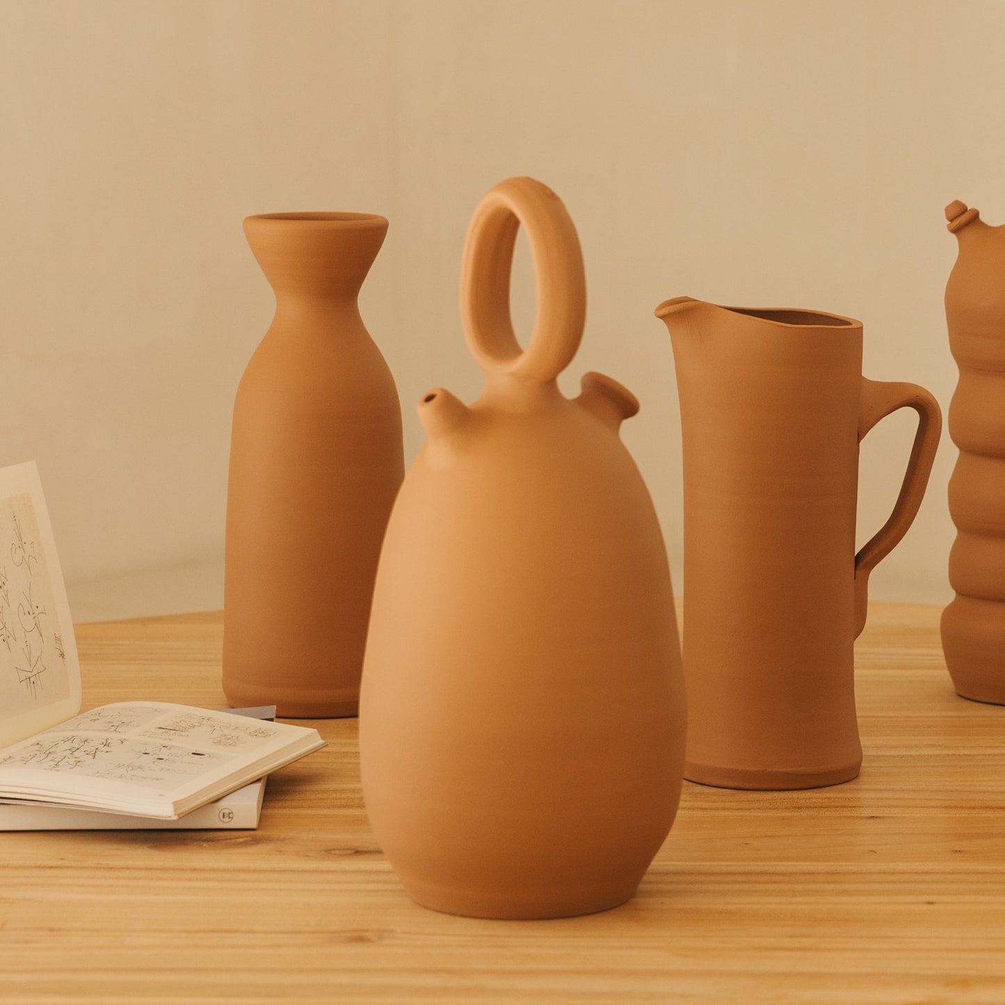 Botella Agua Decanter terracota