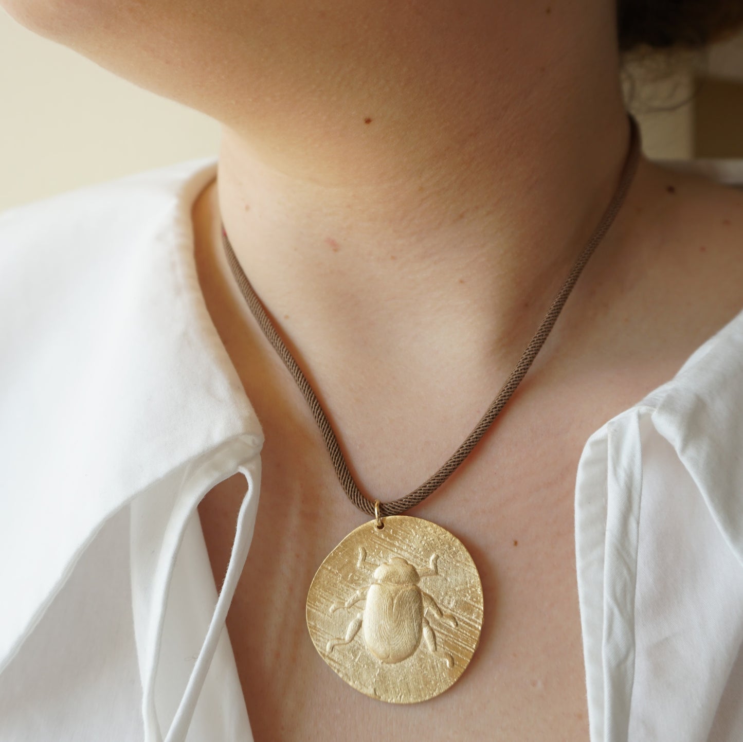 Beetle pendant necklace 