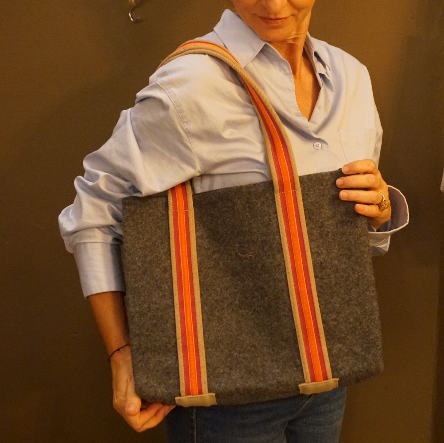 Tote bag grigia