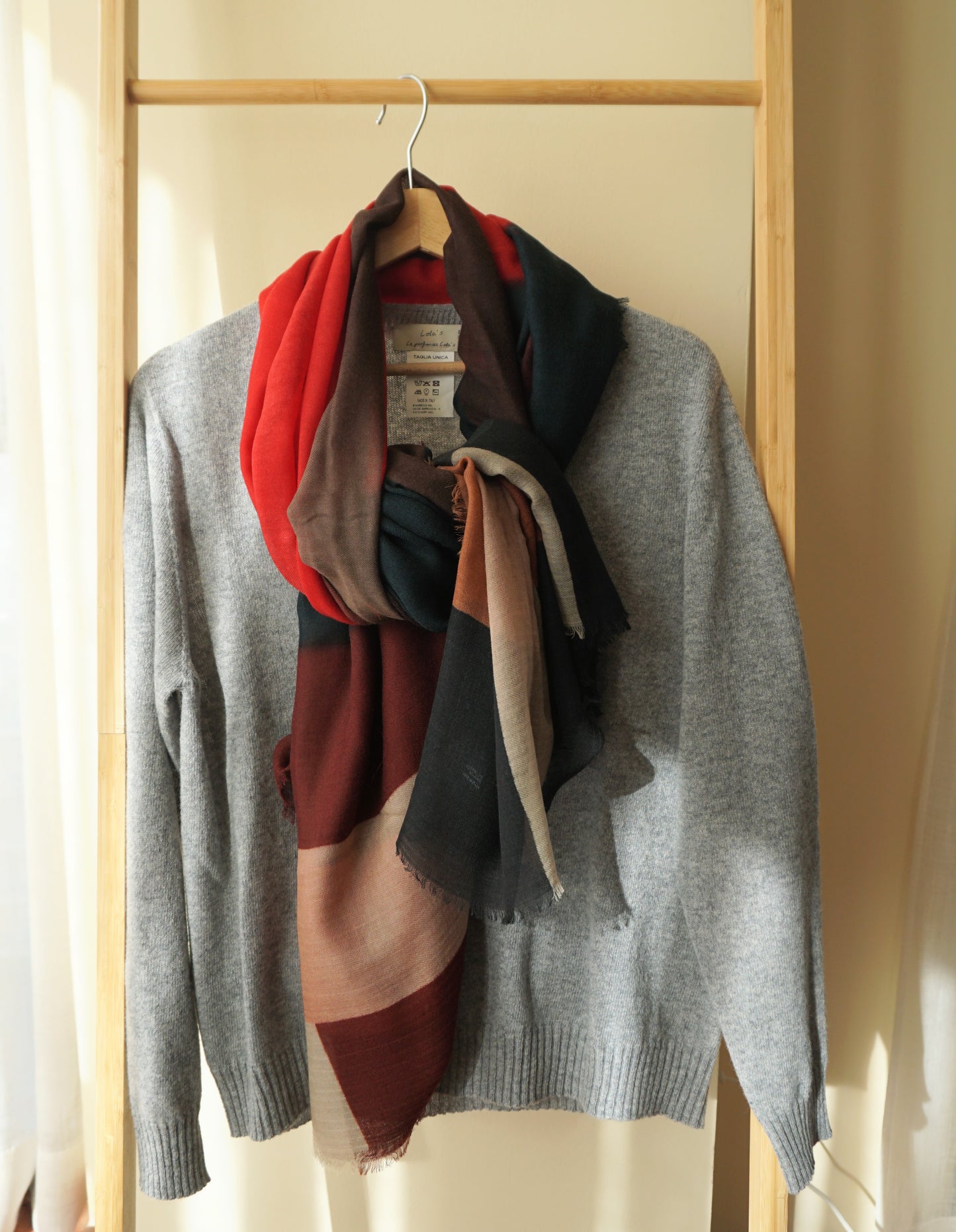 Fular de lana Cuadros Degradés