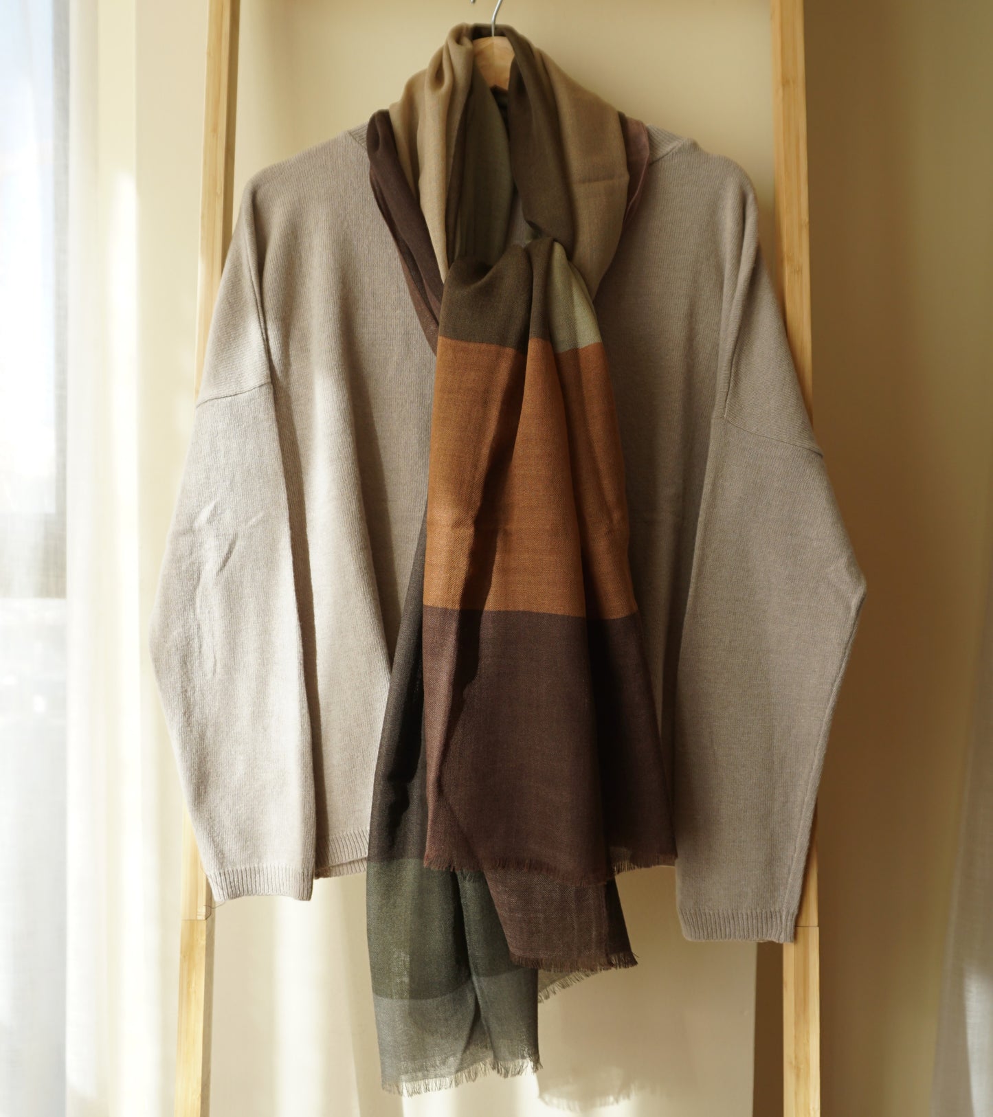 Fular de lana Cuadros Degradés