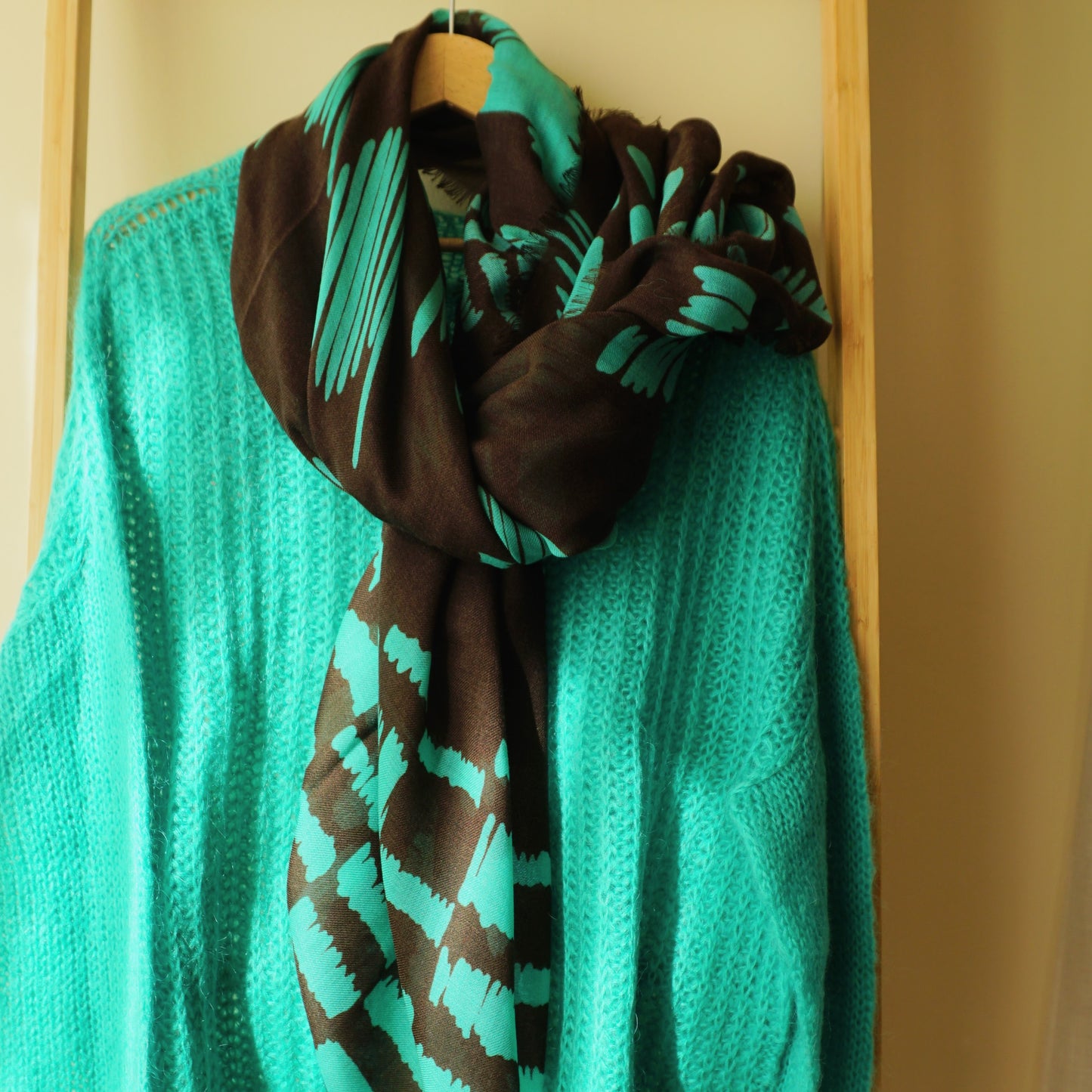 Maxi Pañuelo lana Trazos