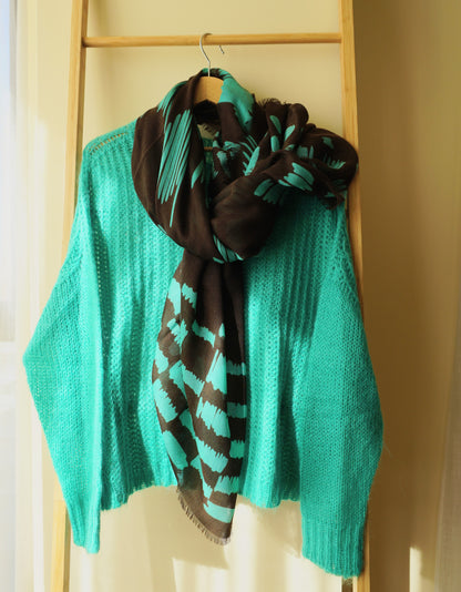 Maxi Pañuelo lana Trazos