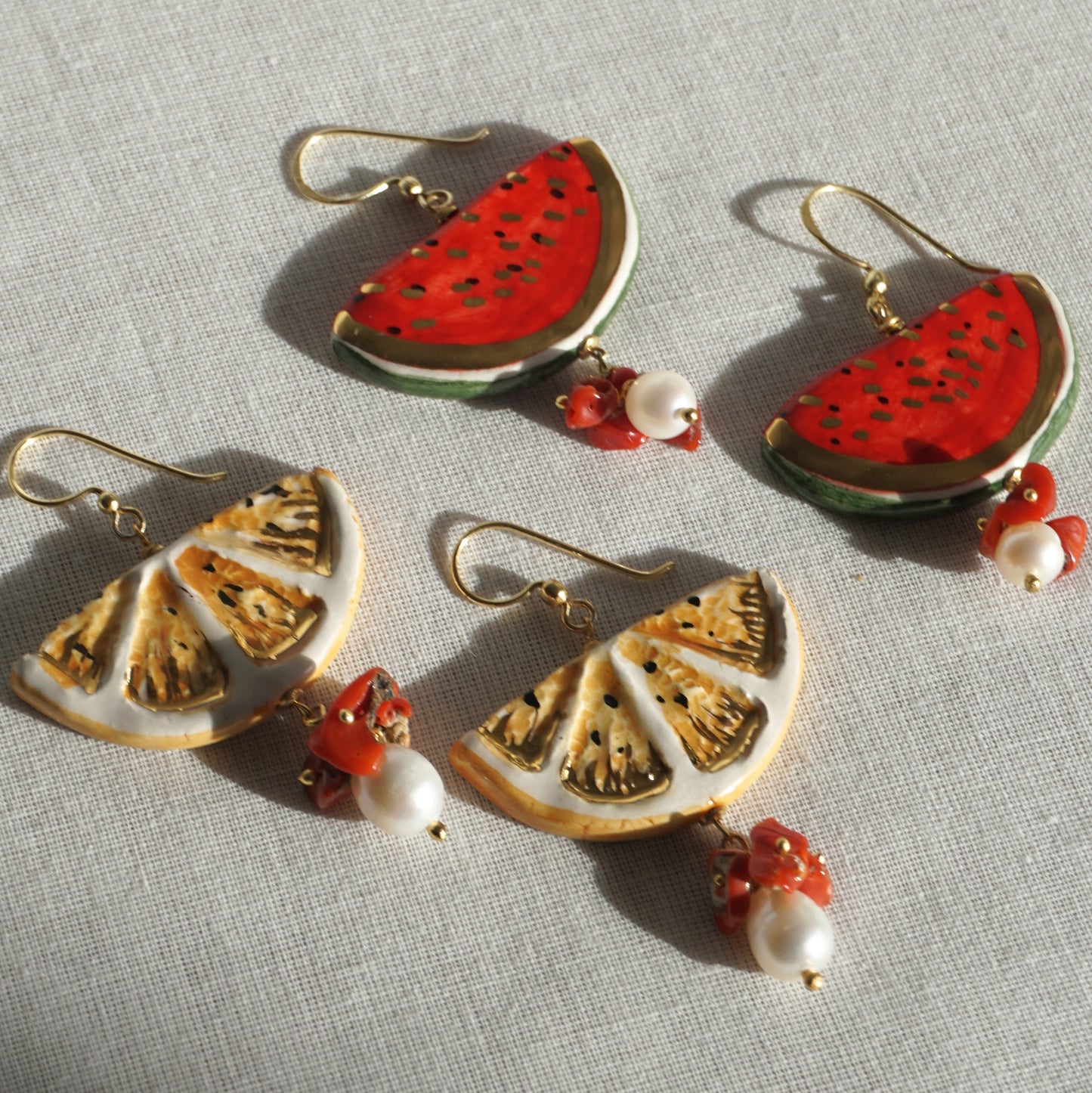 Pendientes Rodajas de Frutas
