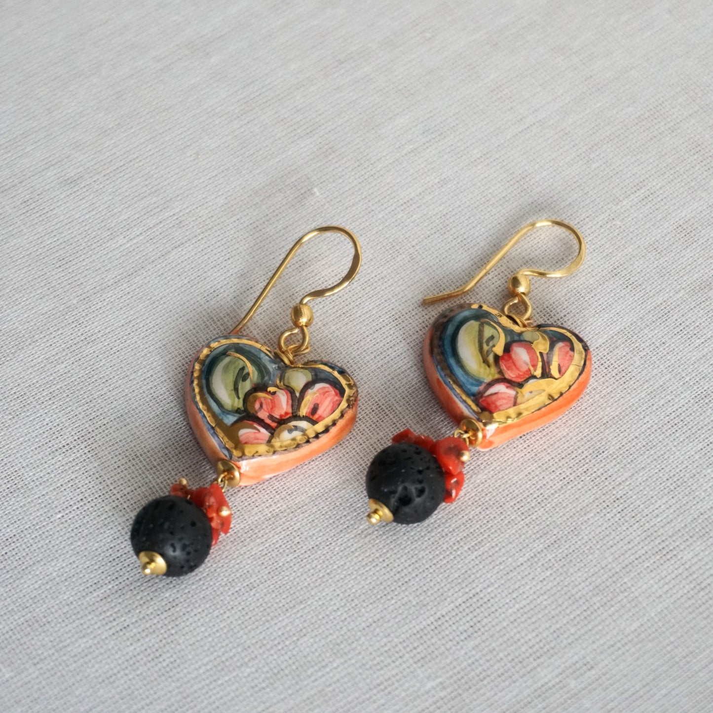 Pendientes Corazón de cerámica