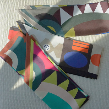 Foulard 100% lana Paisley blu