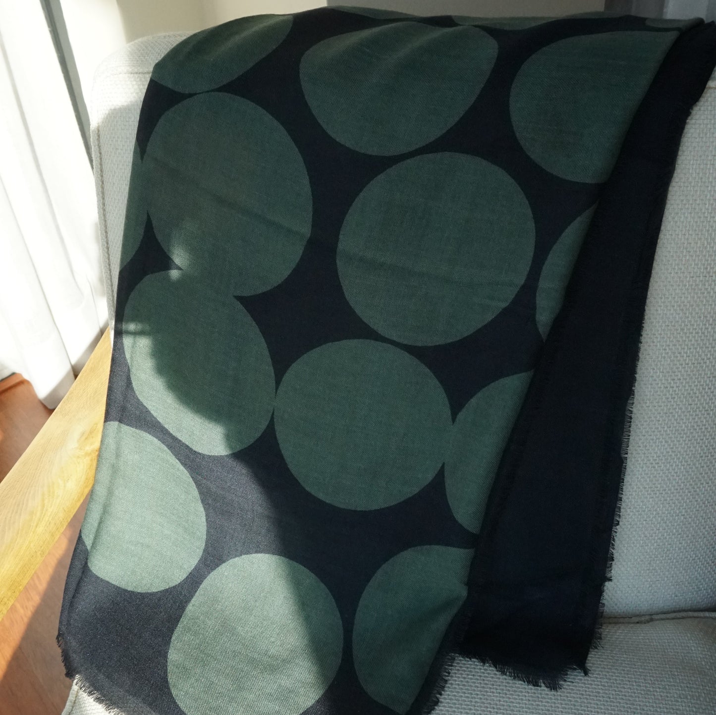 Maxi Wool Scarf Polka Dots