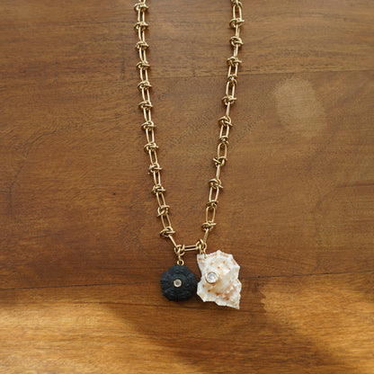 Collar Mini Erizo y caracola