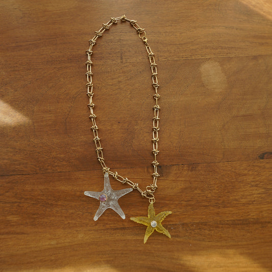 Collar Estrellas resina