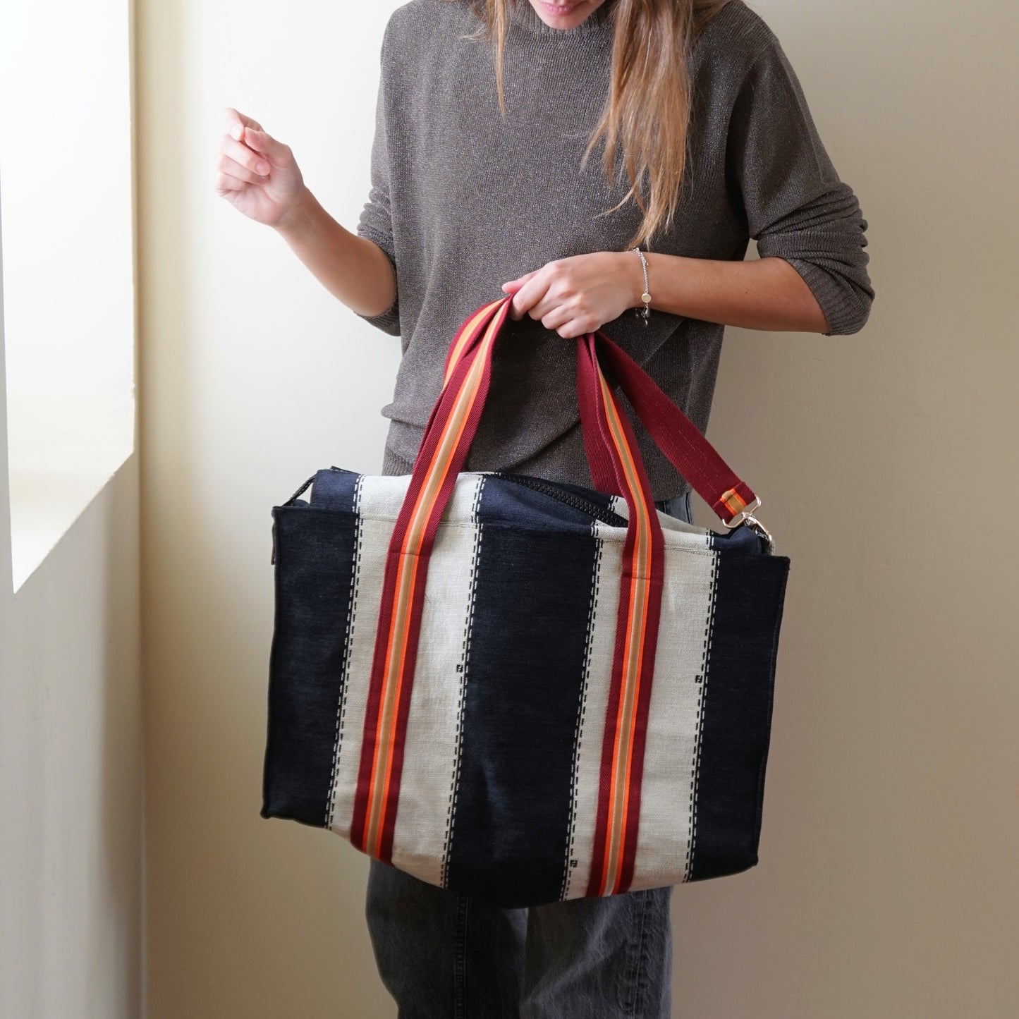 Borsone da viaggio Righe