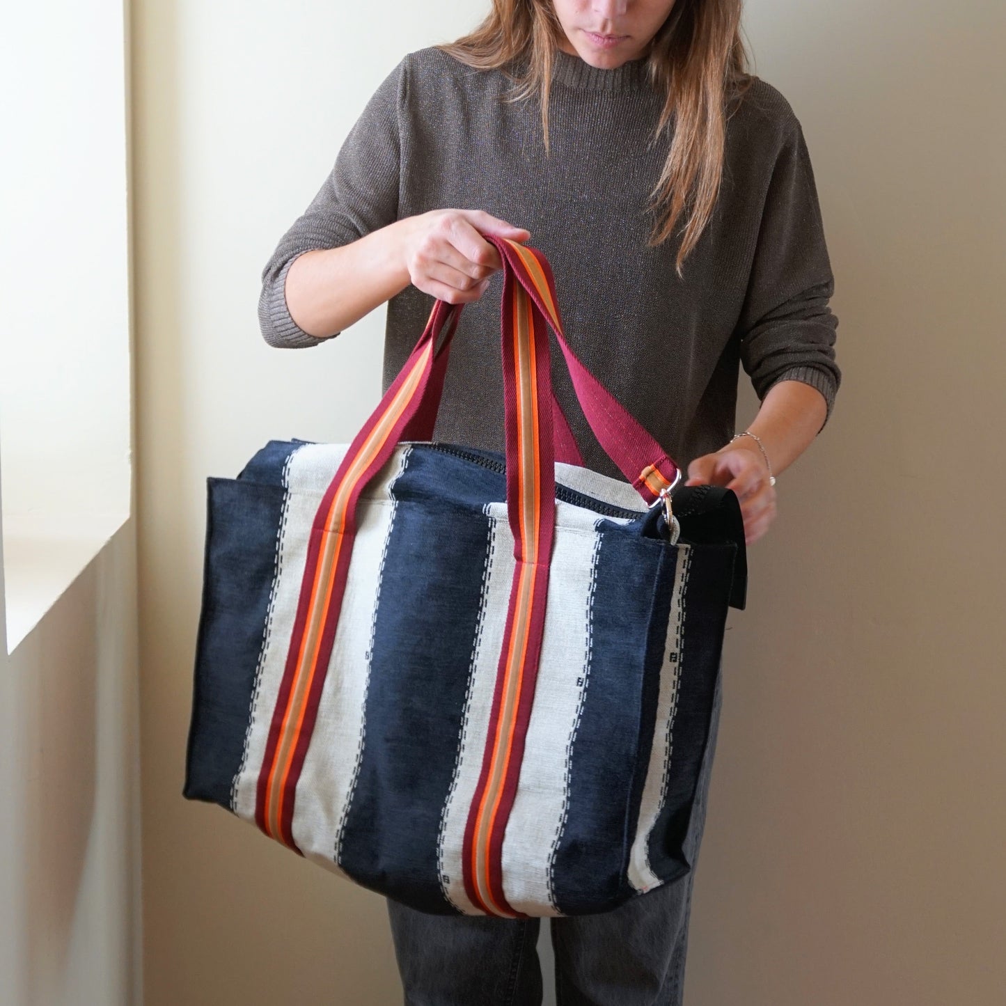 Borsone da viaggio Righe