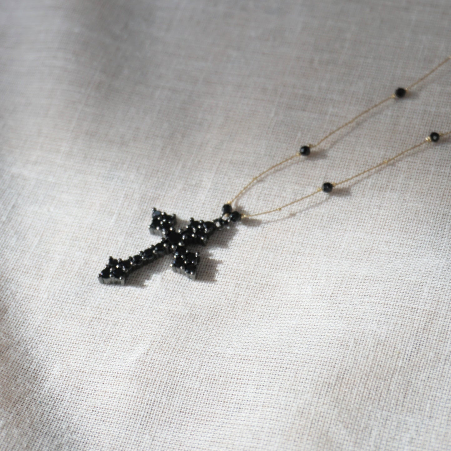 Collana croce bizantina argentata  