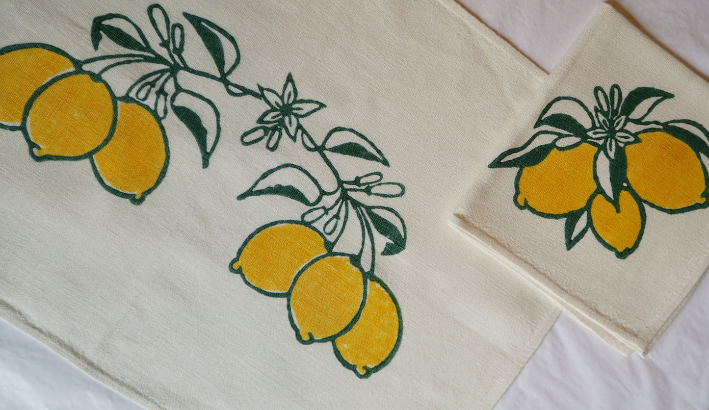Mantel individual Limones con servilleta