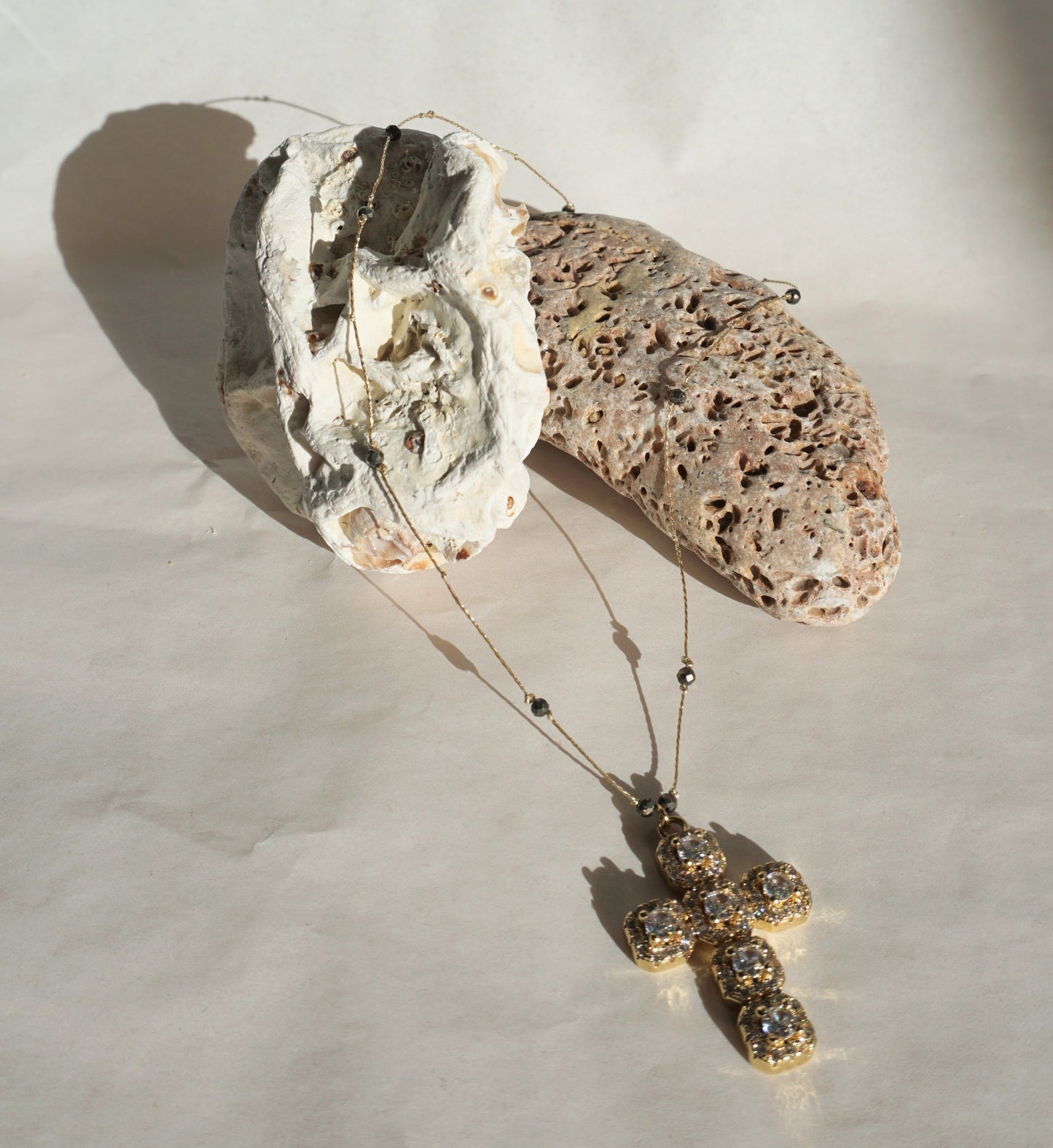 Collana croce bizantina argentata  