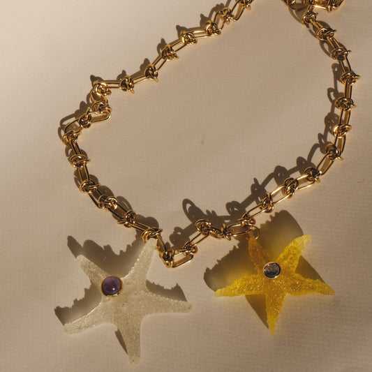 Collar Estrellas resina