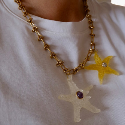 Collar Estrellas resina