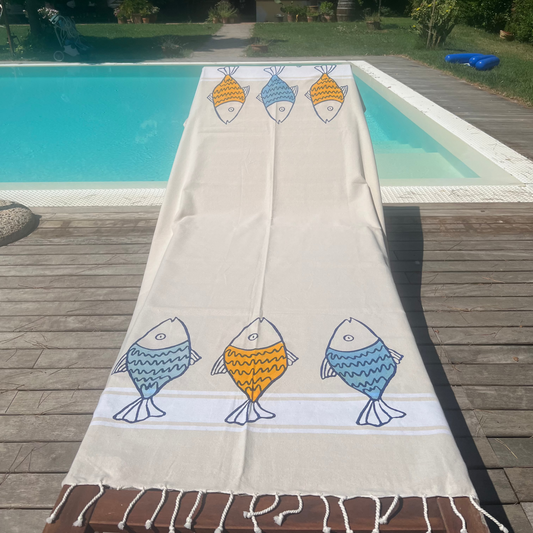 Telo mare o pareo Pesci al sole