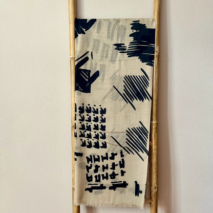 Maxi Pañuelo lana Trazos