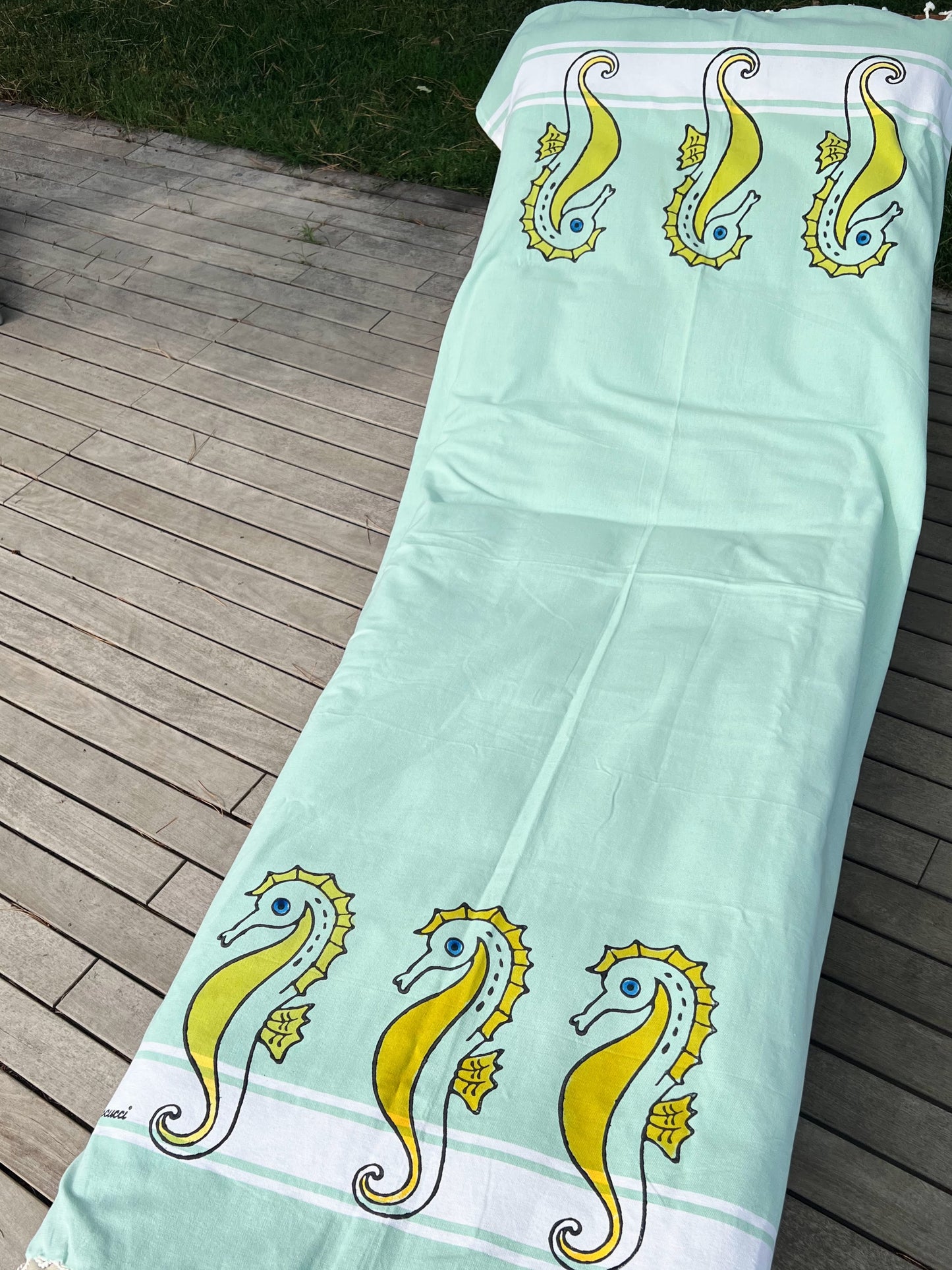 Beach towel or sarong sea-horses