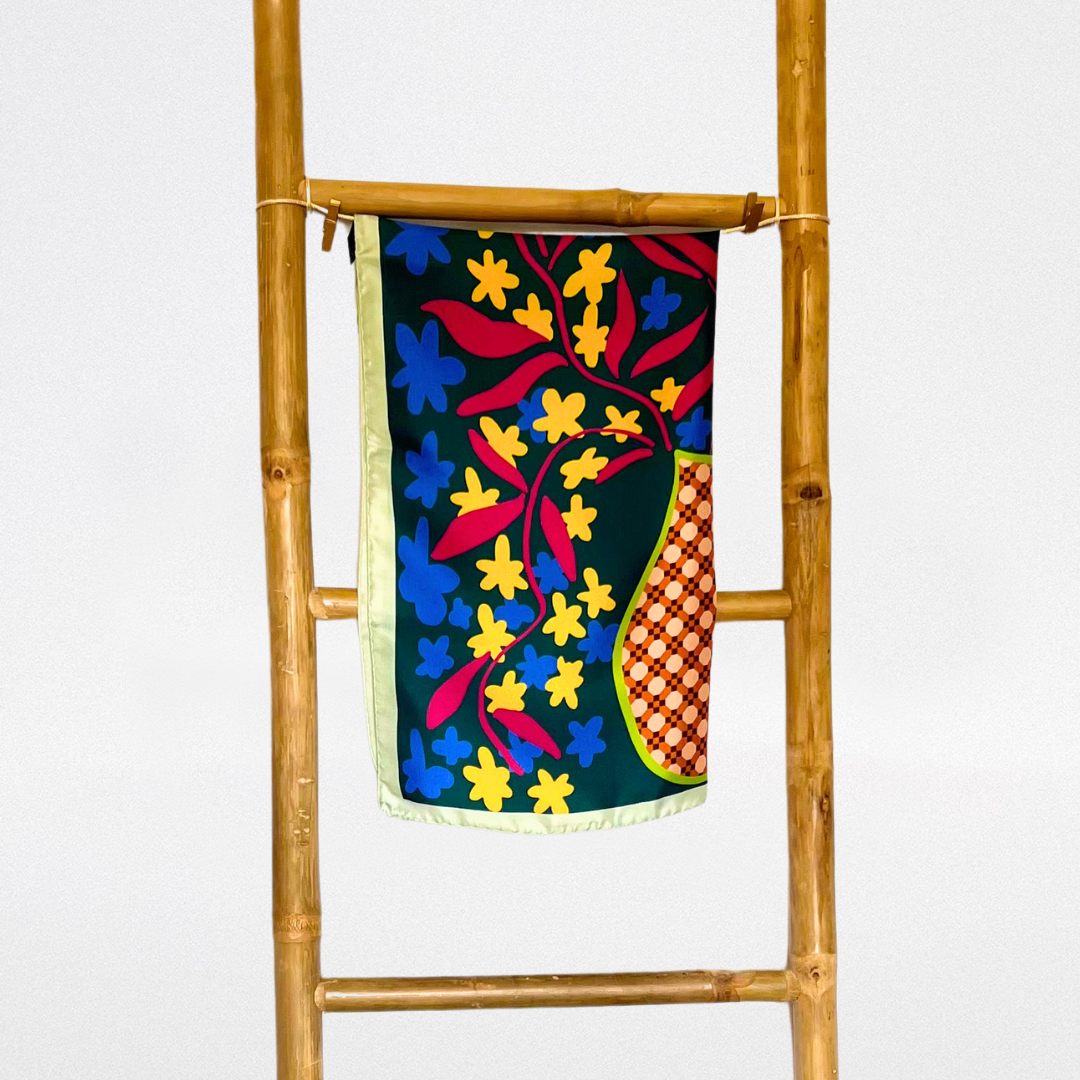 Mini foulard di seta Vaso