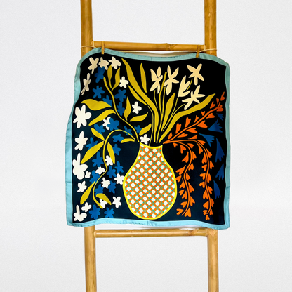 Mini foulard di seta Vaso