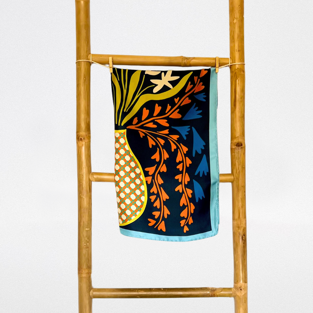 Mini foulard di seta Vaso