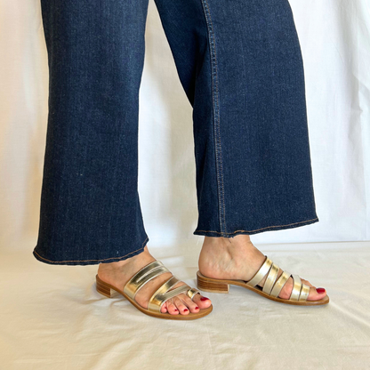 Golden Ralf sandals
