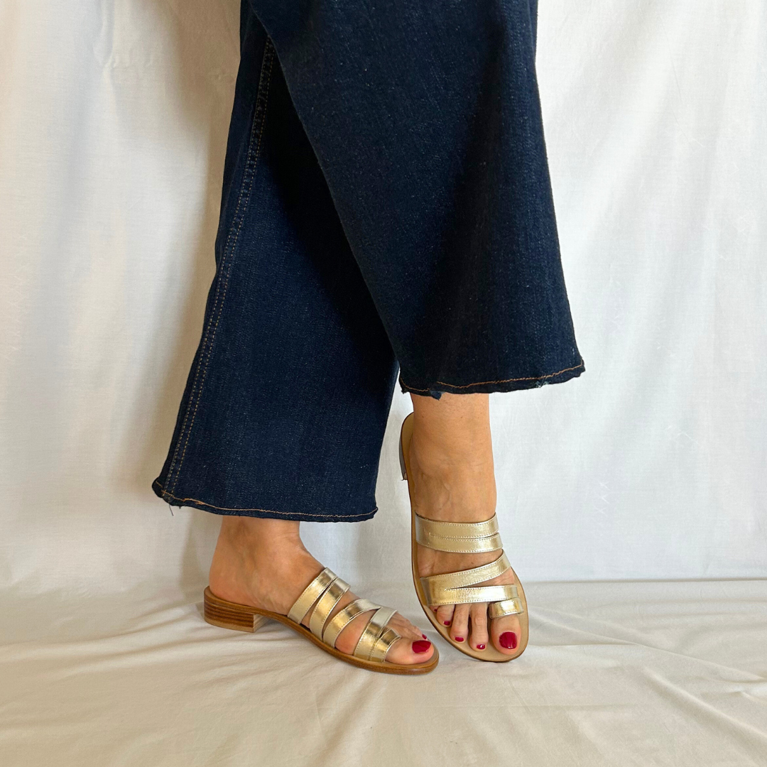 Golden Ralf sandals