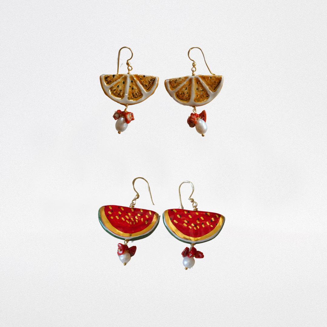 Pendientes Rodajas de Frutas