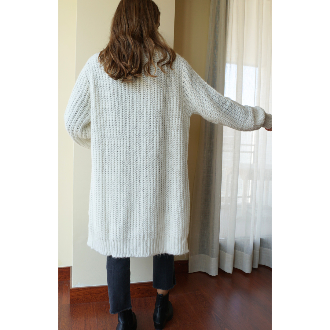 Cardigan Largo con bolsillos Lorena Benatti