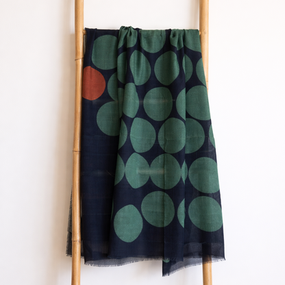 Maxi Wool Scarf Polka Dots