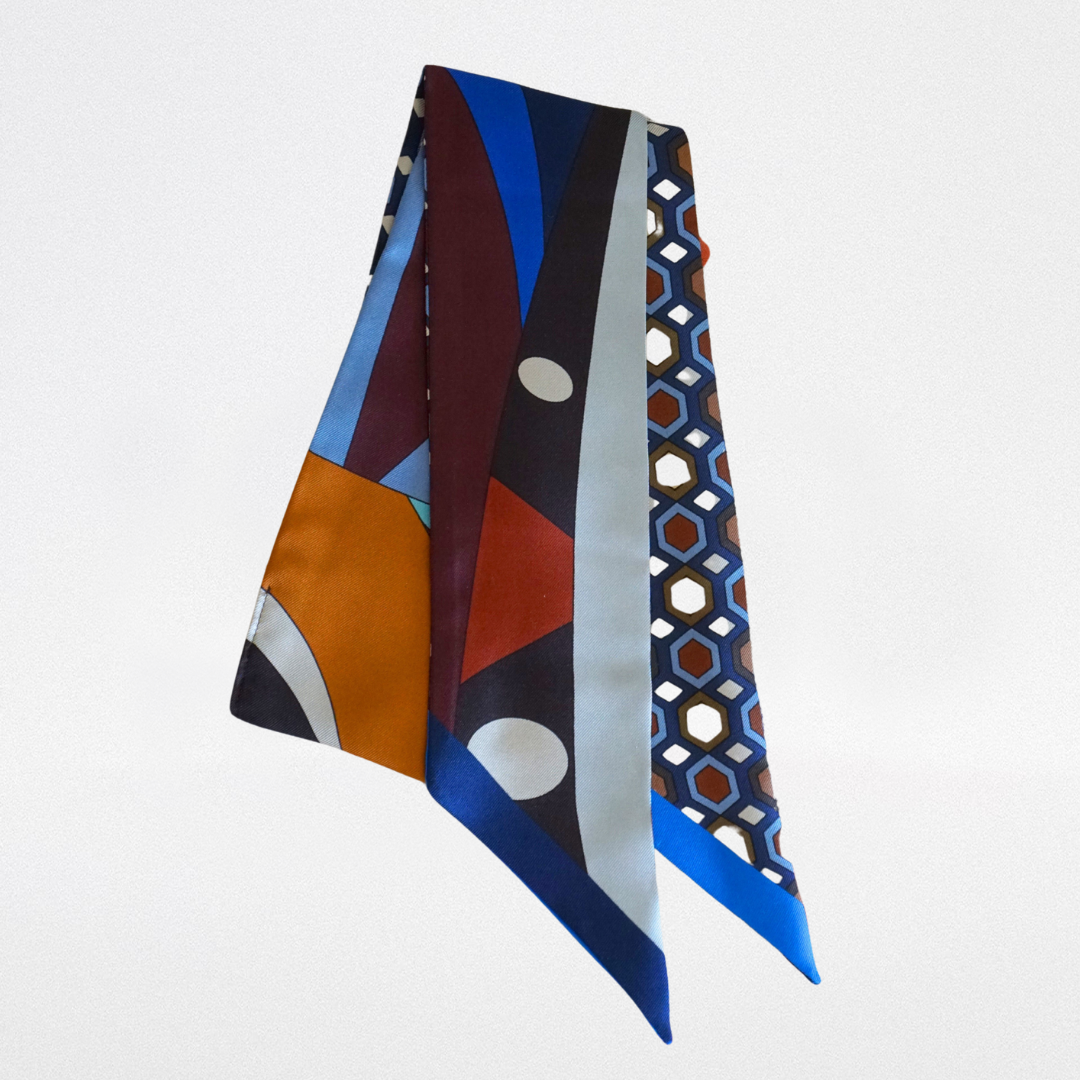 Twilly blue silk