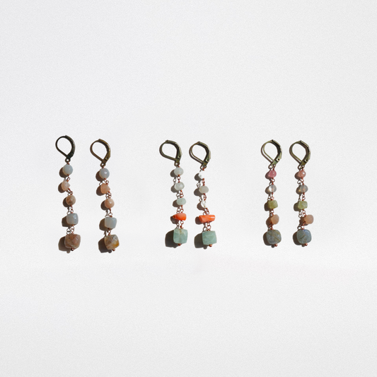 Pendientes con Piedras Semipreciosas