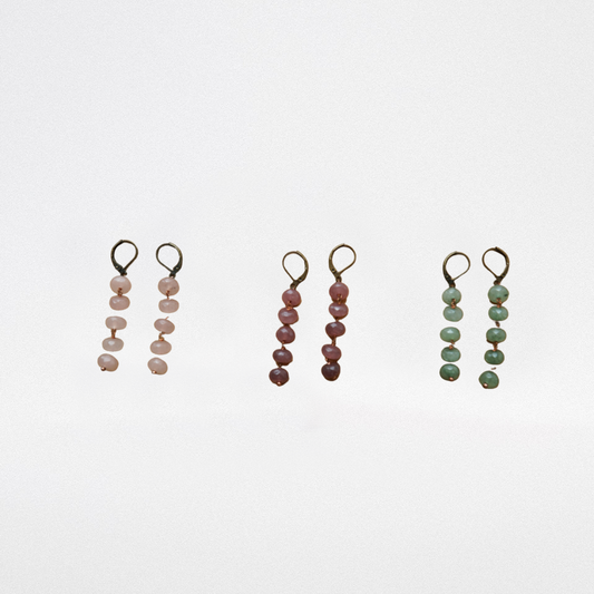Pendientes con Piedras Semipreciosas Monocolor