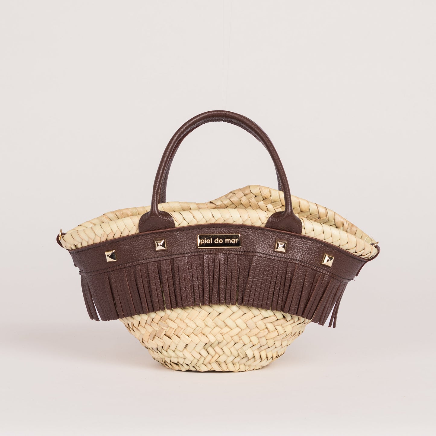 Linda golden little basket bag 