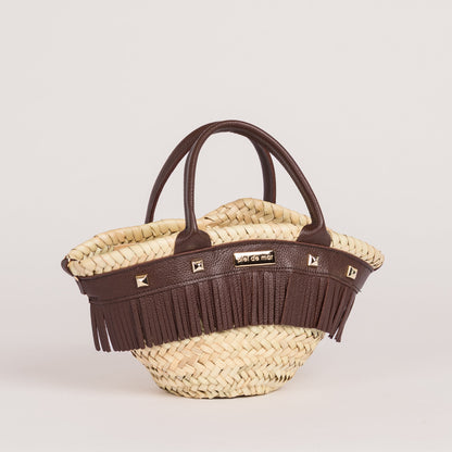 Linda golden little basket bag 