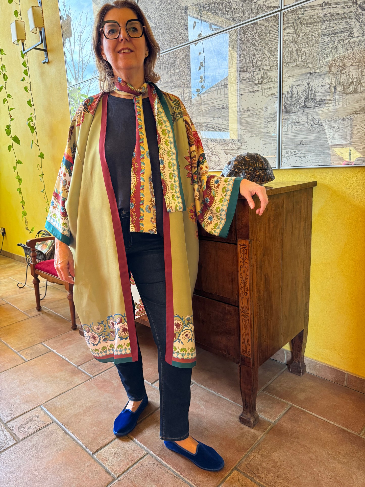 Kimono seta Fiori