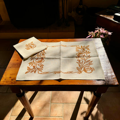 Mantel individual Granadas con servilleta