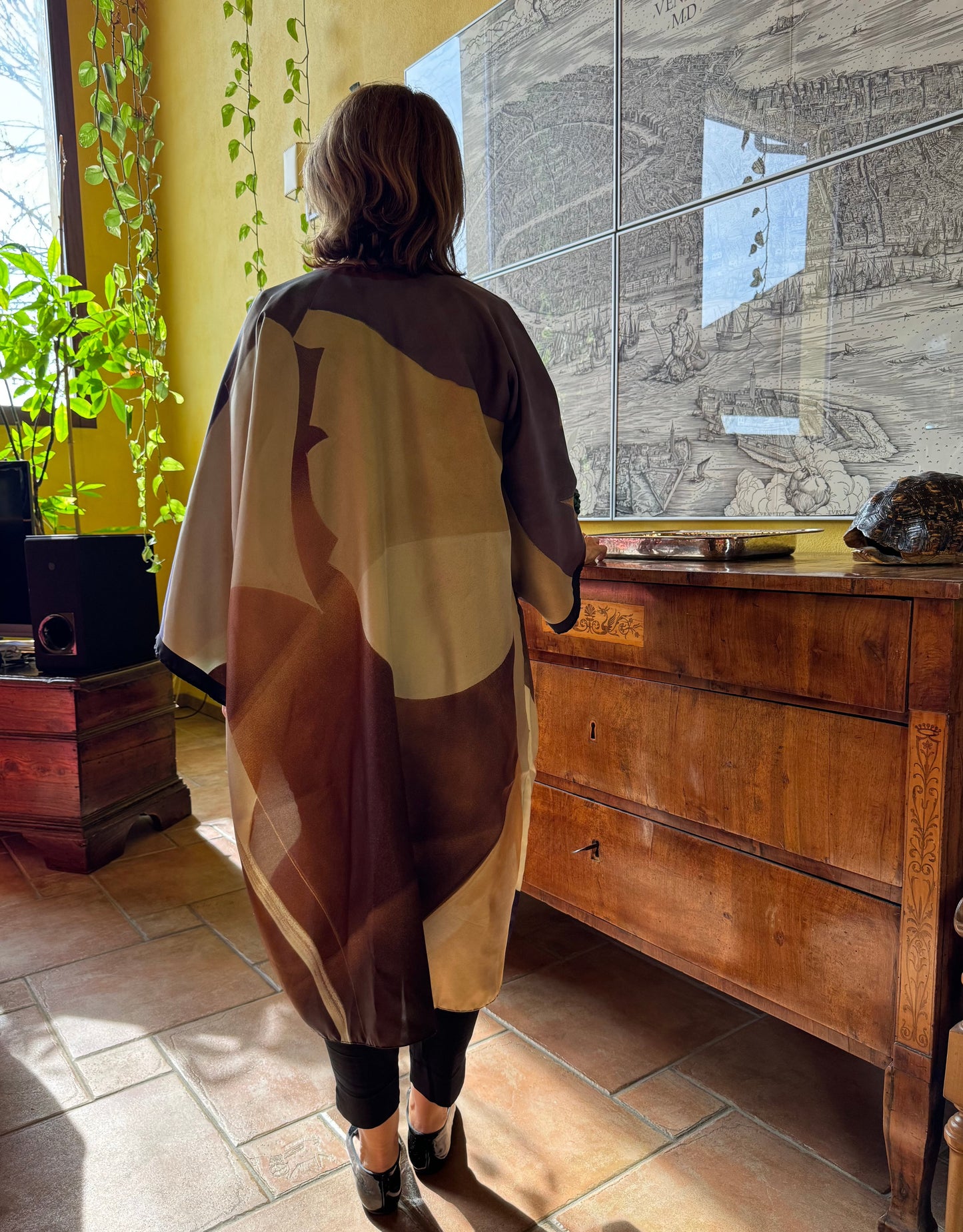 Kimono seta Macchie sfumate