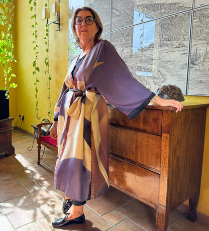 Kimono seta Macchie sfumate