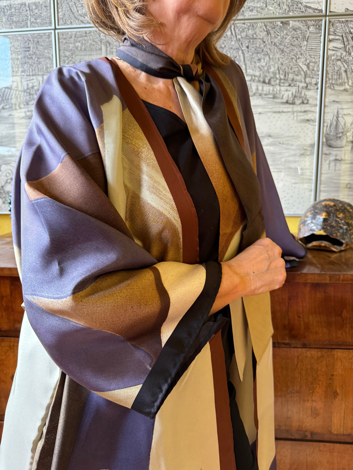 Kimono seta Macchie sfumate