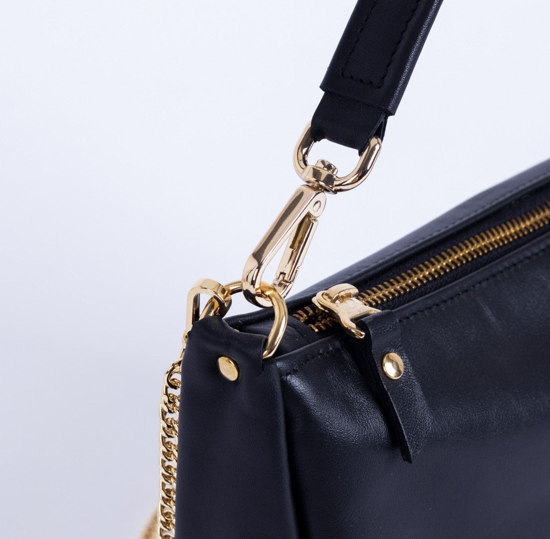 Bolso de piel Luna negro